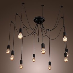 Kattokruunu Vintage Design -lamput Mukana Living 10 valoa riippuvalaisin