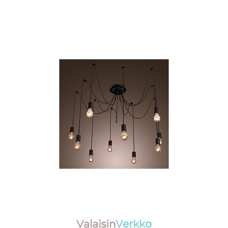 Kattokruunu Vintage Design -lamput Mukana Living 10 valoa riippuvalaisin