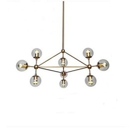 Golden Beans Chandelier 10 Light lasivarjostimella