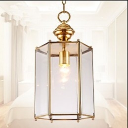 American Country Small Pendant kaikki kuparinen yksittäinen lasi
