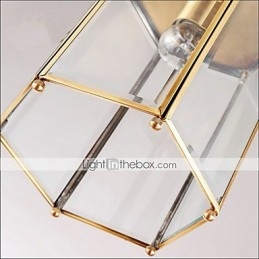 American Country Small Pendant kaikki kuparinen yksittäinen lasi