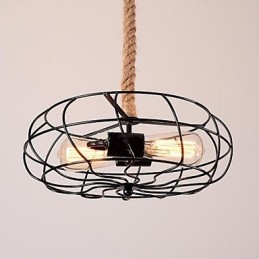Vintage amerikkalainen Lron Rope Creative Industrial tuulettimen kattokruunu