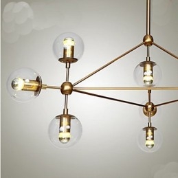 Golden Beans Chandelier 10 Light lasivarjostimella