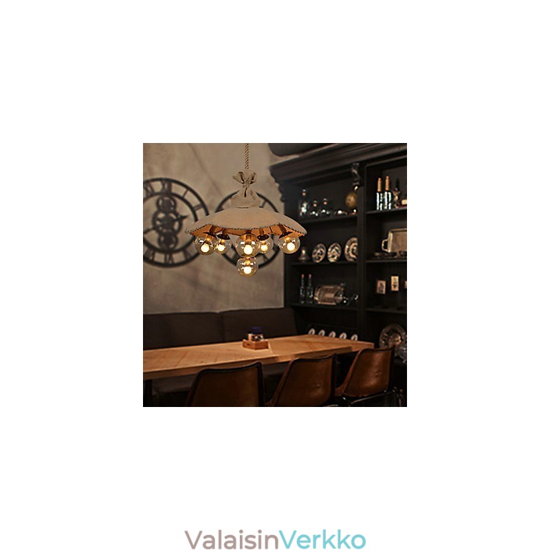 Maalaus metallikattokruunuvalaisinMakuuhuone