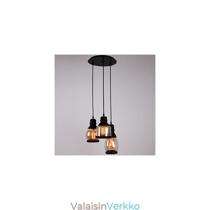 Antiikkilasivarjostin 3 kevyt taiteellinen minimalistinen riipus