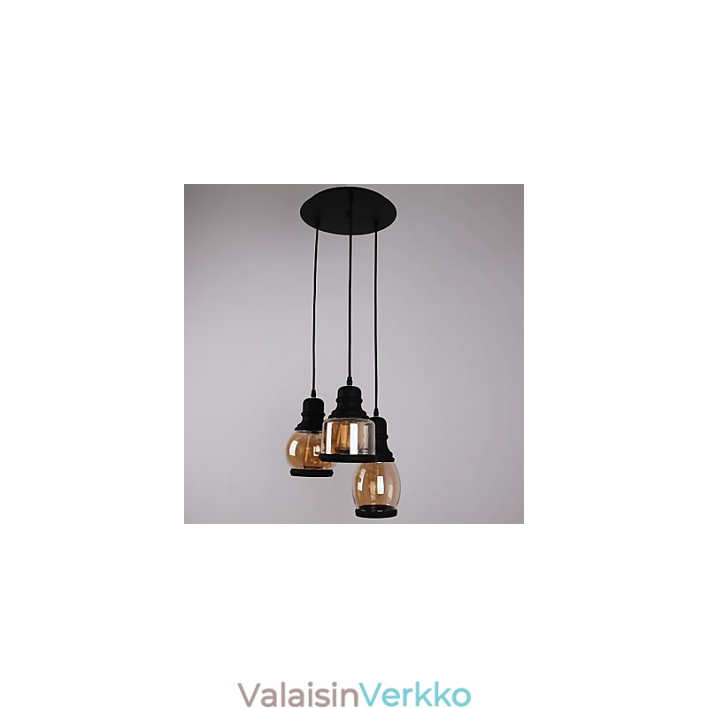 Antiikkilasivarjostin 3 kevyt taiteellinen minimalistinen riipus