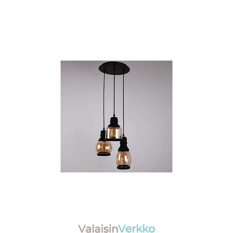 Antiikkilasivarjostin 3 kevyt taiteellinen minimalistinen riipus