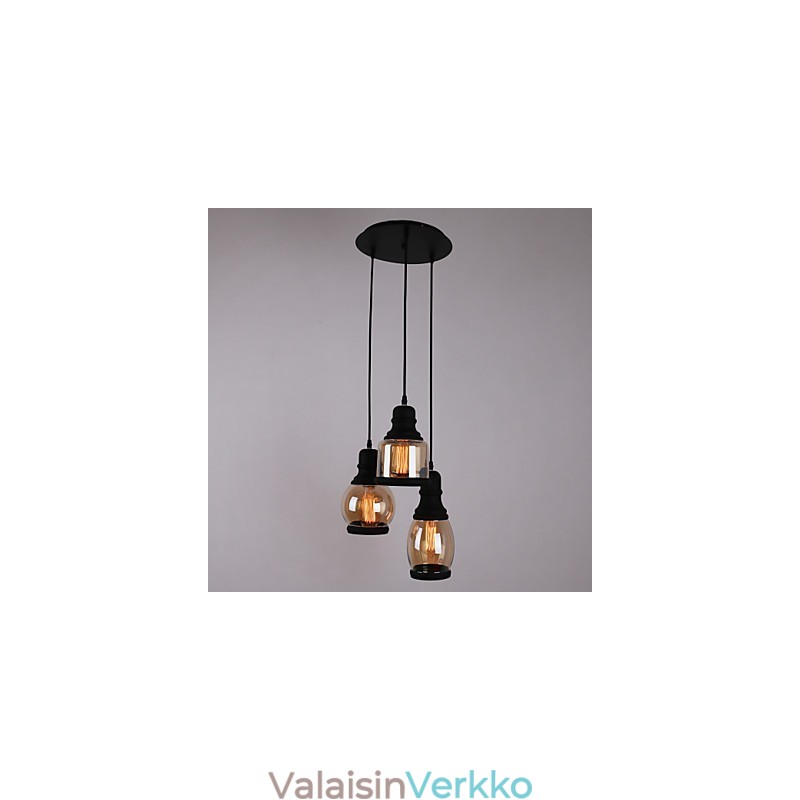 Antiikkilasivarjostin 3 kevyt taiteellinen minimalistinen riipus