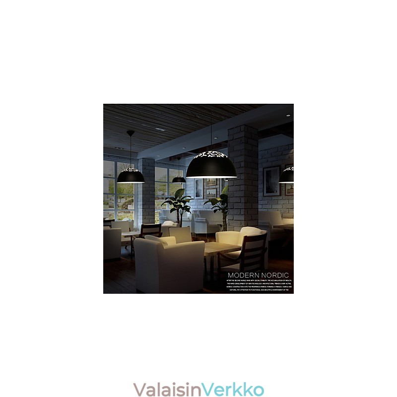 Vintage-tyylinen minimalistinen 1 valoriipus veistetyllä varjostimella
