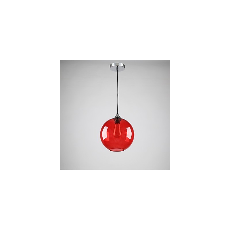 Moderni lasiriippuvalaisin pyöreä punainen kupla