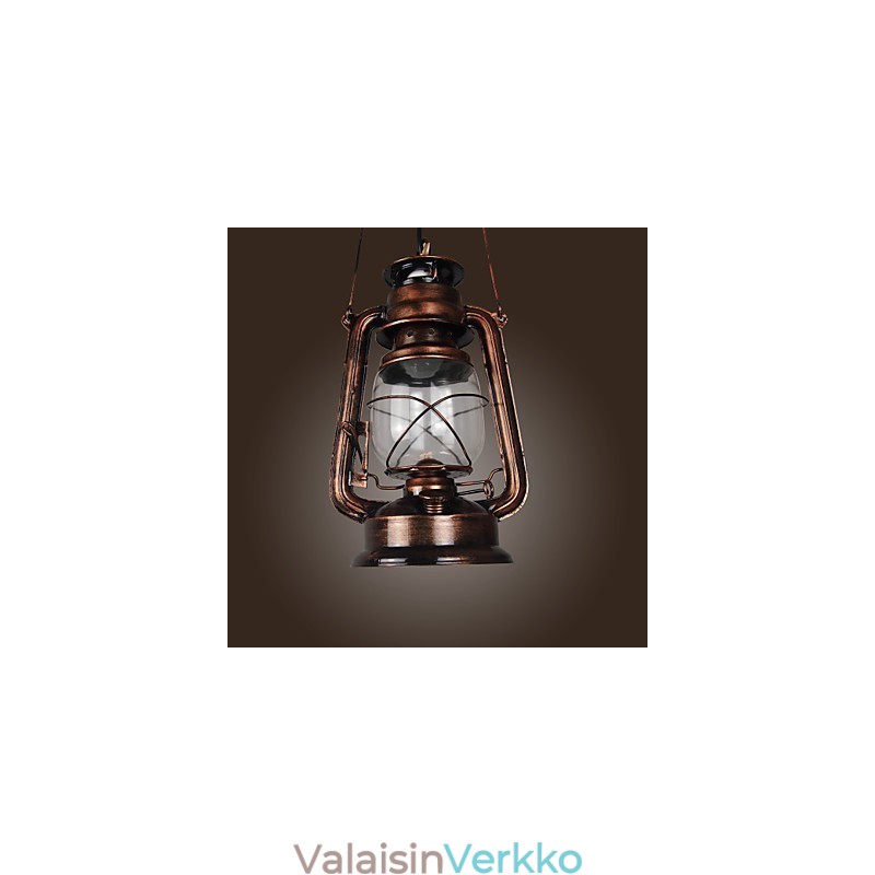 Country Lantern Mini -tyylinen pronssiriippuvalaisin