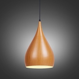 Retro Pendant Light Wood Grain Metal Cafe riippuvalaisimet