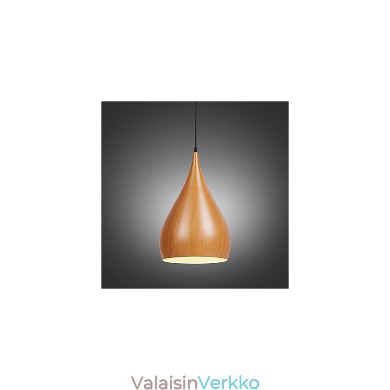 Retro Pendant Light Wood Grain Metal Cafe riippuvalaisimet