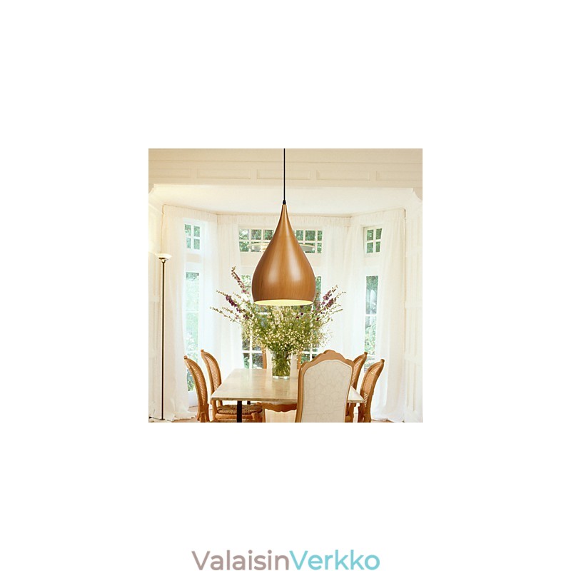Retro Pendant Light Wood Grain Metal Cafe riippuvalaisimet