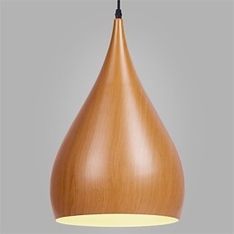 Retro Pendant Light Wood Grain Metal Cafe riippuvalaisimet