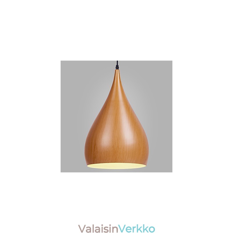 Retro Pendant Light Wood Grain Metal Cafe riippuvalaisimet