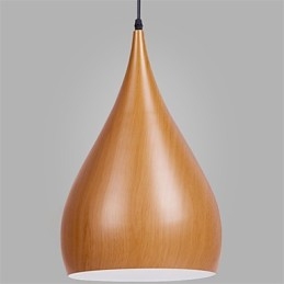 Retro Pendant Light Wood Grain Metal Cafe riippuvalaisimet