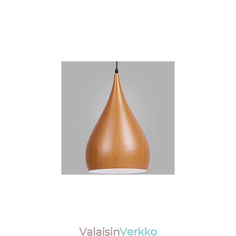 Retro Pendant Light Wood Grain Metal Cafe riippuvalaisimet