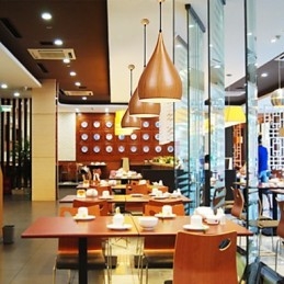 Retro Pendant Light Wood Grain Metal Cafe riippuvalaisimet