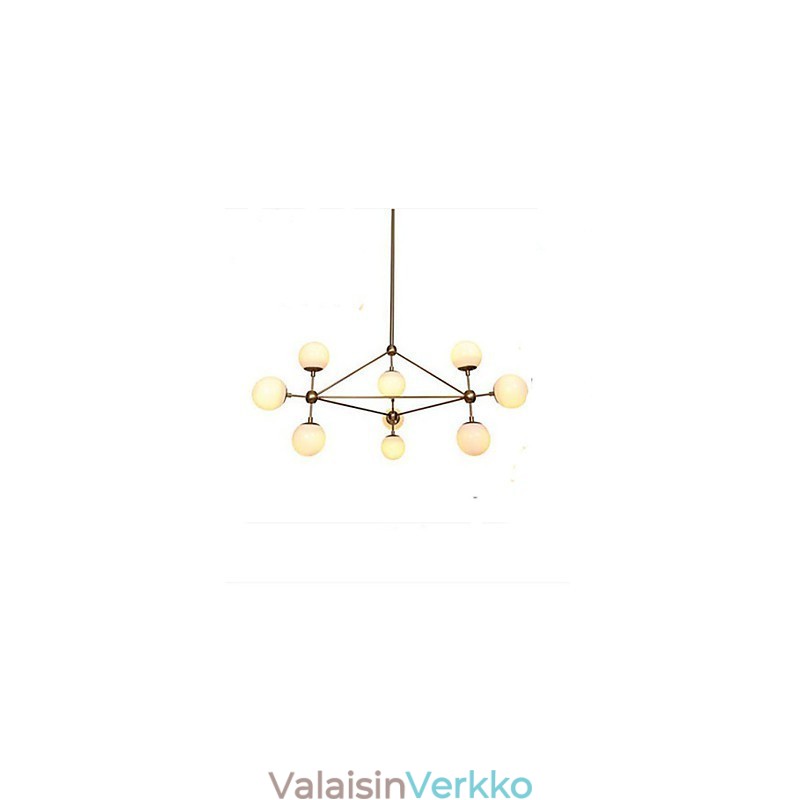 Golden Beans Chandelier 10 Light lasivarjostimella