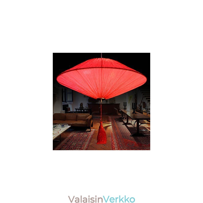 Lotus Leaf Modern Marine Cloth Art Droplight of Red Lanterns Lamp Light