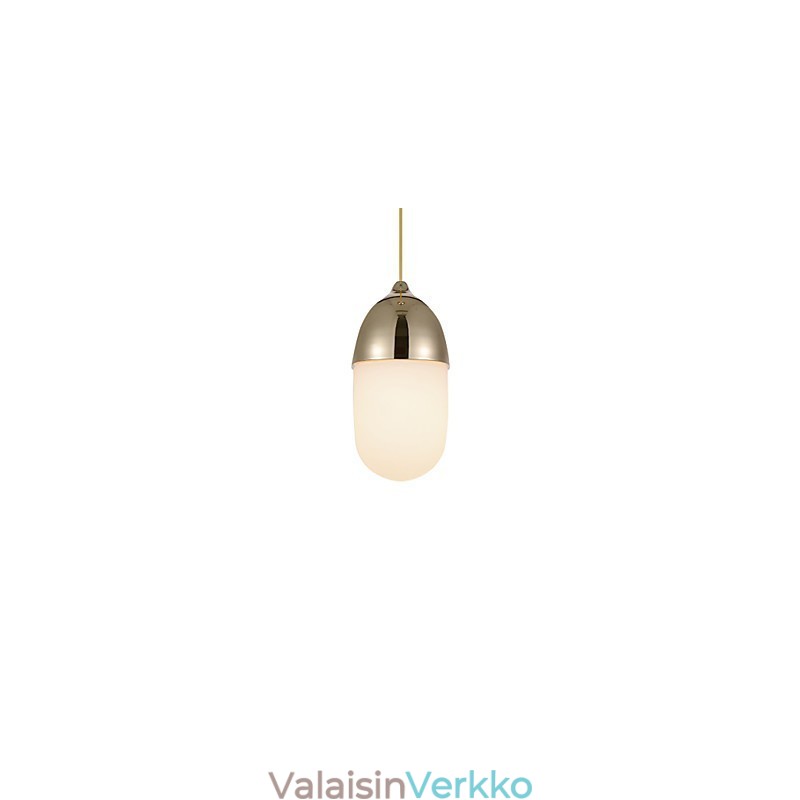 Mini Acorn-riippuvalaisin 1 Vaalea Mordern Simplicity Kultainen kromi puuvärinen viimeistely hiiliteräs- ja lasipisaravalo