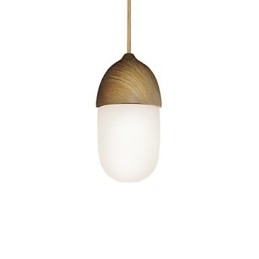Mini Acorn-riippuvalaisin 1 Vaalea Mordern Simplicity Kultainen kromi puuvärinen viimeistely hiiliteräs- ja lasipisaravalo