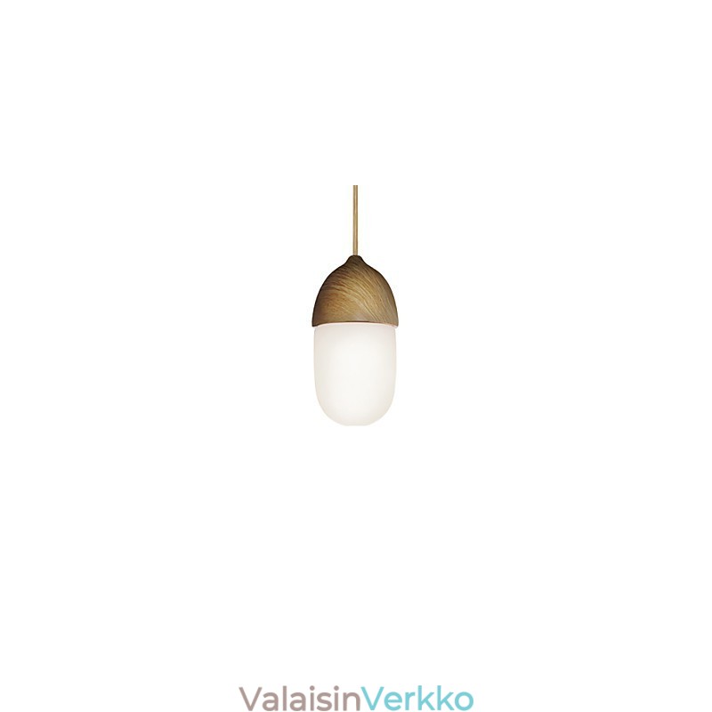 Mini Acorn-riippuvalaisin 1 Vaalea Mordern Simplicity Kultainen kromi puuvärinen viimeistely hiiliteräs- ja lasipisaravalo