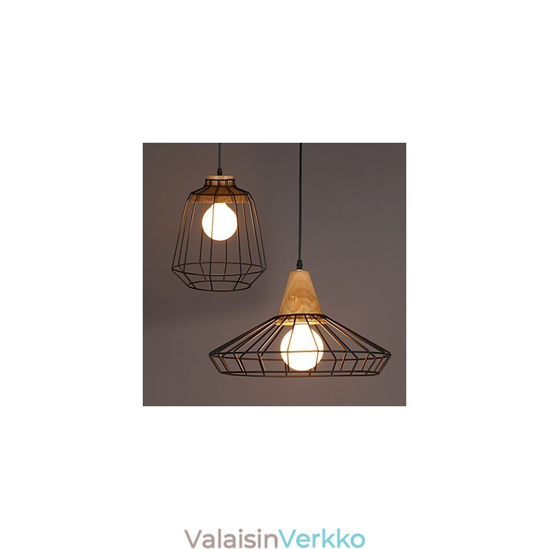 Nordic Creative Wrought Iron Chandelier Cafe Retro Net Droplight