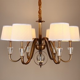 Rustic Lodge Vintage Crystal Mini Style Galvanoitu metalli kattokruunu