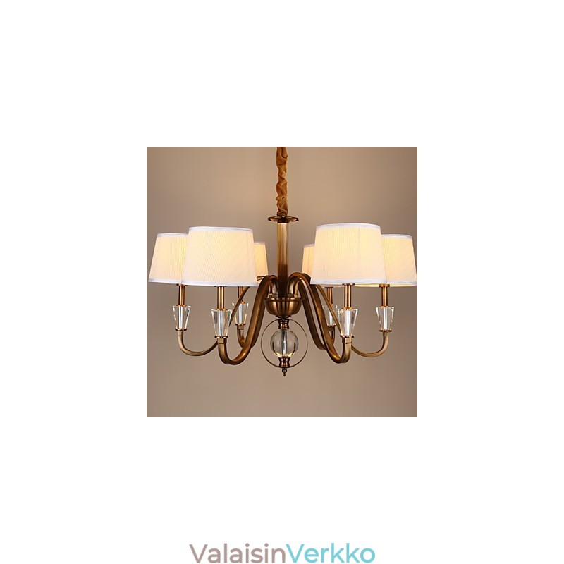 Rustic Lodge Vintage Crystal Mini Style Galvanoitu metalli kattokruunu