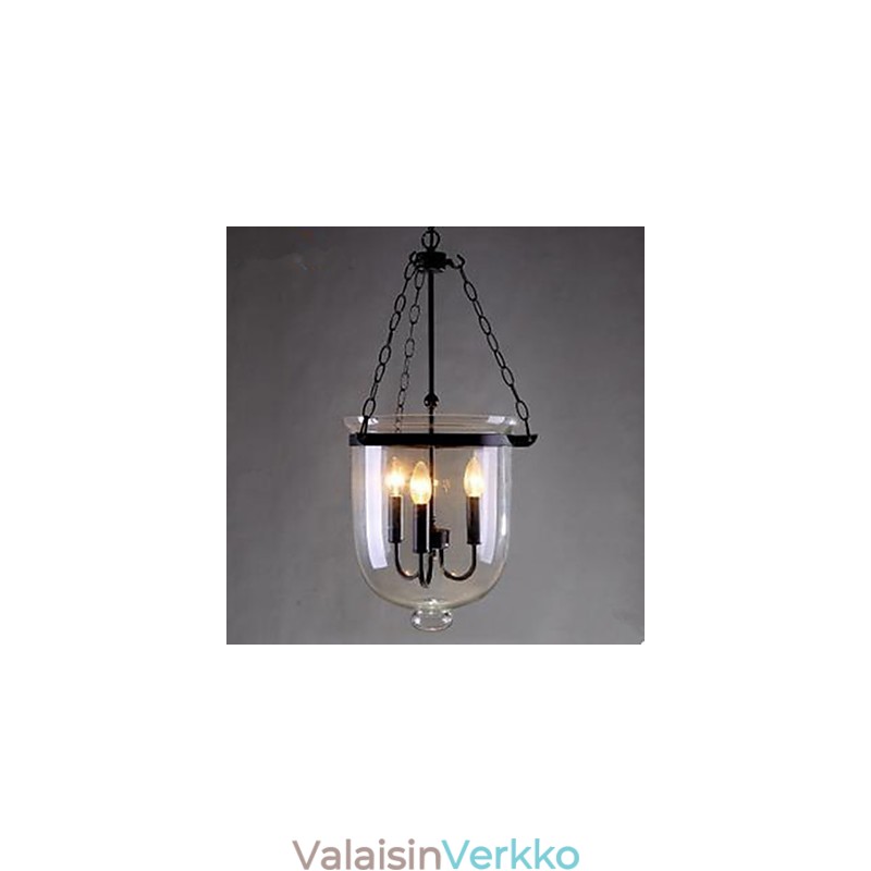 Pyöreä maalaislasiriippuvalaisin