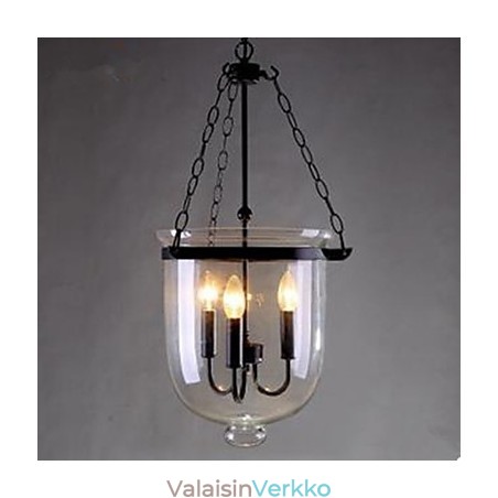 Pyöreä maalaislasiriippuvalaisin Pyöreä maalaislasiriippuvalaisin