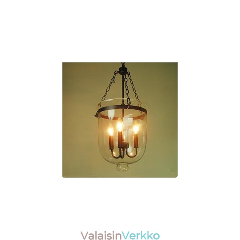 Pyöreä maalaislasiriippuvalaisin