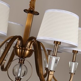 Rustic Lodge Vintage Crystal Mini Style Galvanoitu metalli kattokruunu