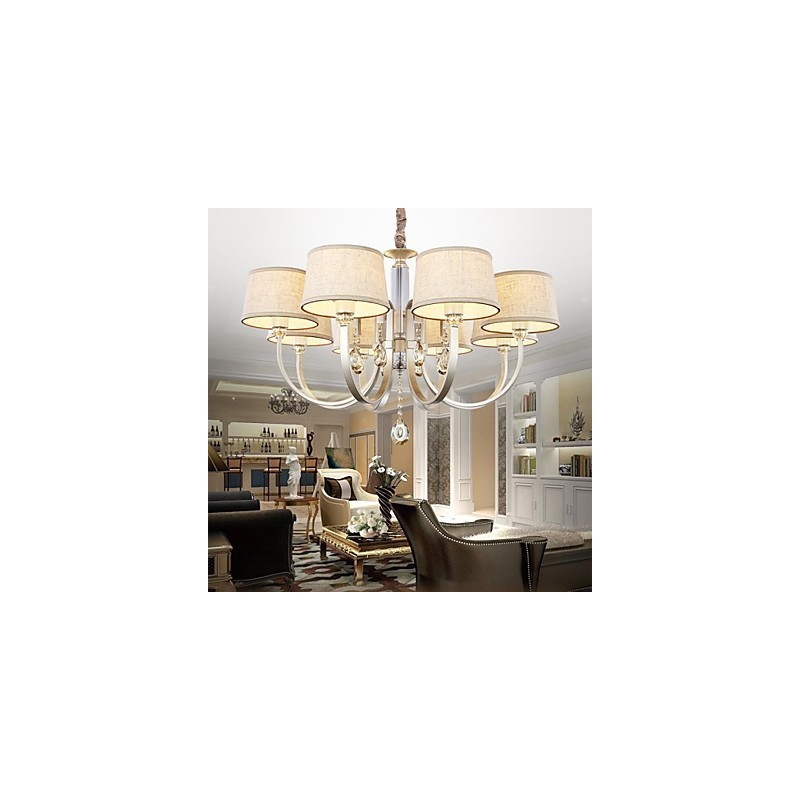 Country Crystal hopea metallinen kattokruunu
