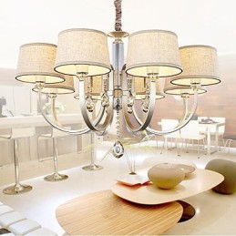 Country Crystal hopea metallinen kattokruunu
