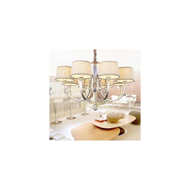 Country Crystal hopea metallinen kattokruunu