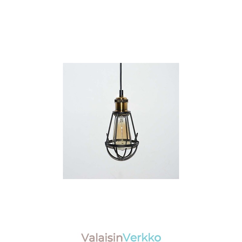LOFT Lamp Vintage riippuvalaisin Edison Light Balck rautainen metallihäkki lampunvarjostin varastotyylinen valaisin