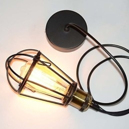 LOFT Lamp Vintage riippuvalaisin Edison Light Balck rautainen metallihäkki lampunvarjostin varastotyylinen valaisin