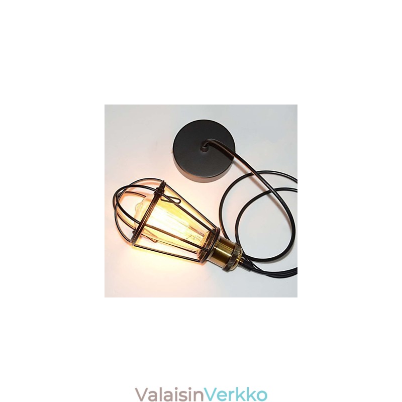 LOFT Lamp Vintage riippuvalaisin Edison Light Balck rautainen metallihäkki lampunvarjostin varastotyylinen valaisin