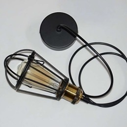 LOFT Lamp Vintage riippuvalaisin Edison Light Balck rautainen metallihäkki lampunvarjostin varastotyylinen valaisin