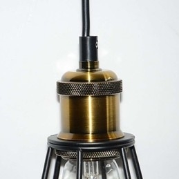 LOFT Lamp Vintage riippuvalaisin Edison Light Balck rautainen metallihäkki lampunvarjostin varastotyylinen valaisin