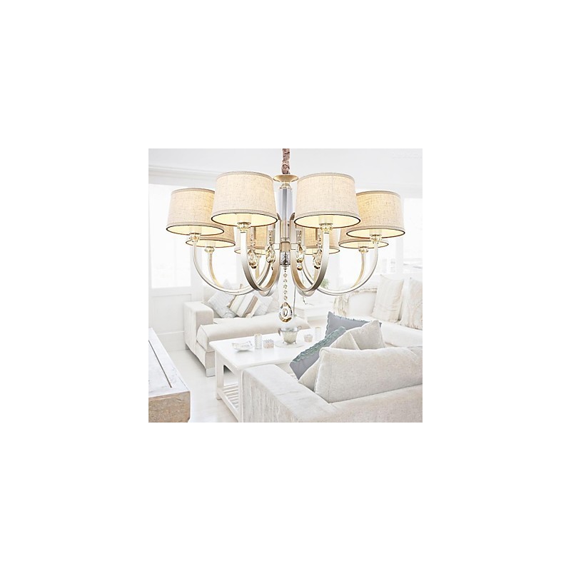 Country Crystal hopea metallinen kattokruunu