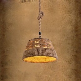 Loft Industrial Wind Creative Nordic Hamp Rope Meals Kattokruunulamppu