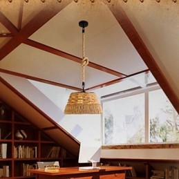 Loft Industrial Wind Creative Nordic Hamp Rope Meals Kattokruunulamppu