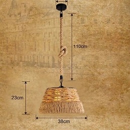 Loft Industrial Wind Creative Nordic Hamp Rope Meals Kattokruunulamppu
