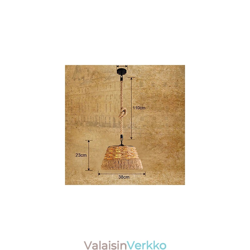 Loft Industrial Wind Creative Nordic Hamp Rope Meals Kattokruunulamppu