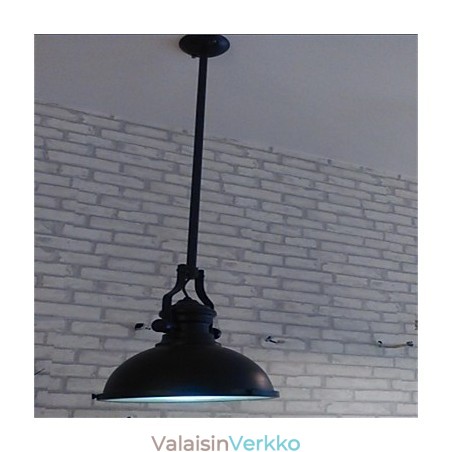 Amerikkalainen maarautainen kattokruunu Yksipäinen musta teollisuustuulikruunu