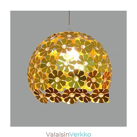 Moderni värillinen luumukukkapallo, yksipäinen kristallipisaravalo Moderni värillinen luumukukkapallo, yksipäinen kristallipisaravalo